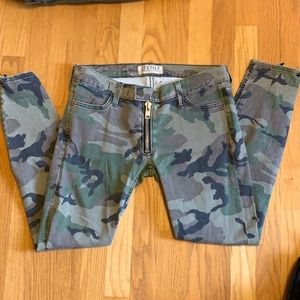 Camo skinny jeans. Textile by Elizabeth and James